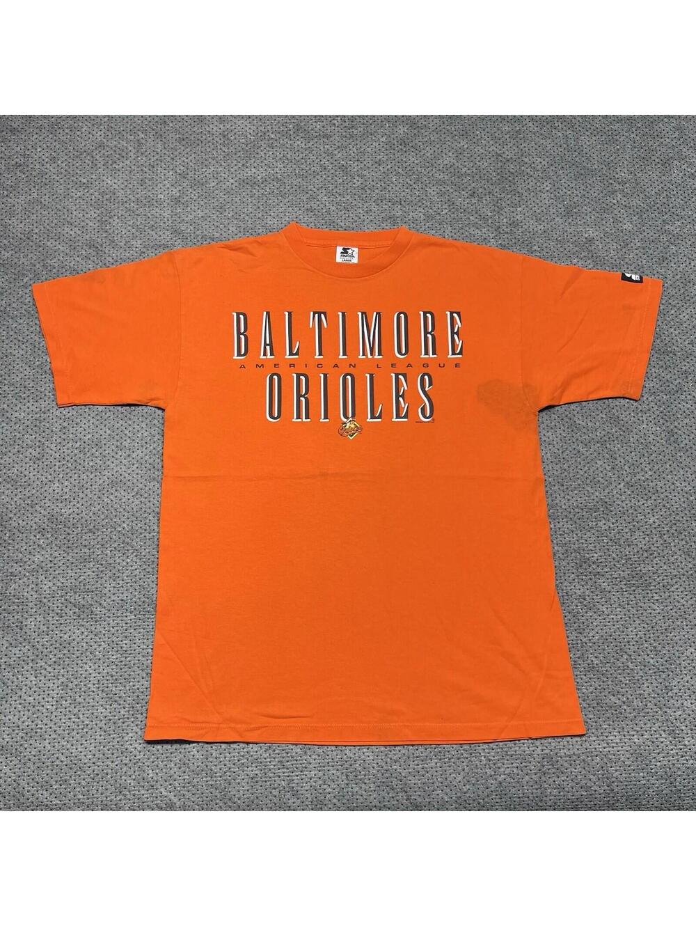 Vintage 90S Starter Baltimore Orioles T-Shirt Large Major League Baseball RARE